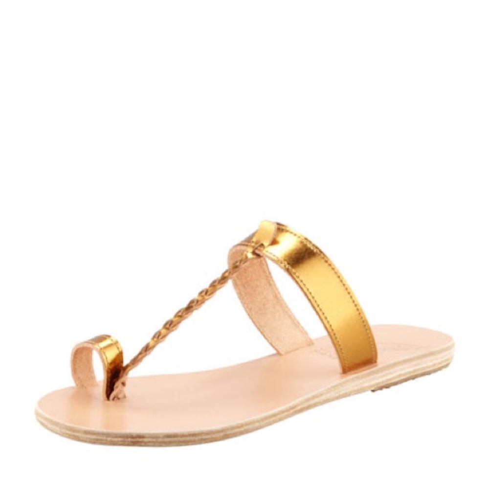 Ancient Greek Sandals Melpomeni Toe Loop Gold 41